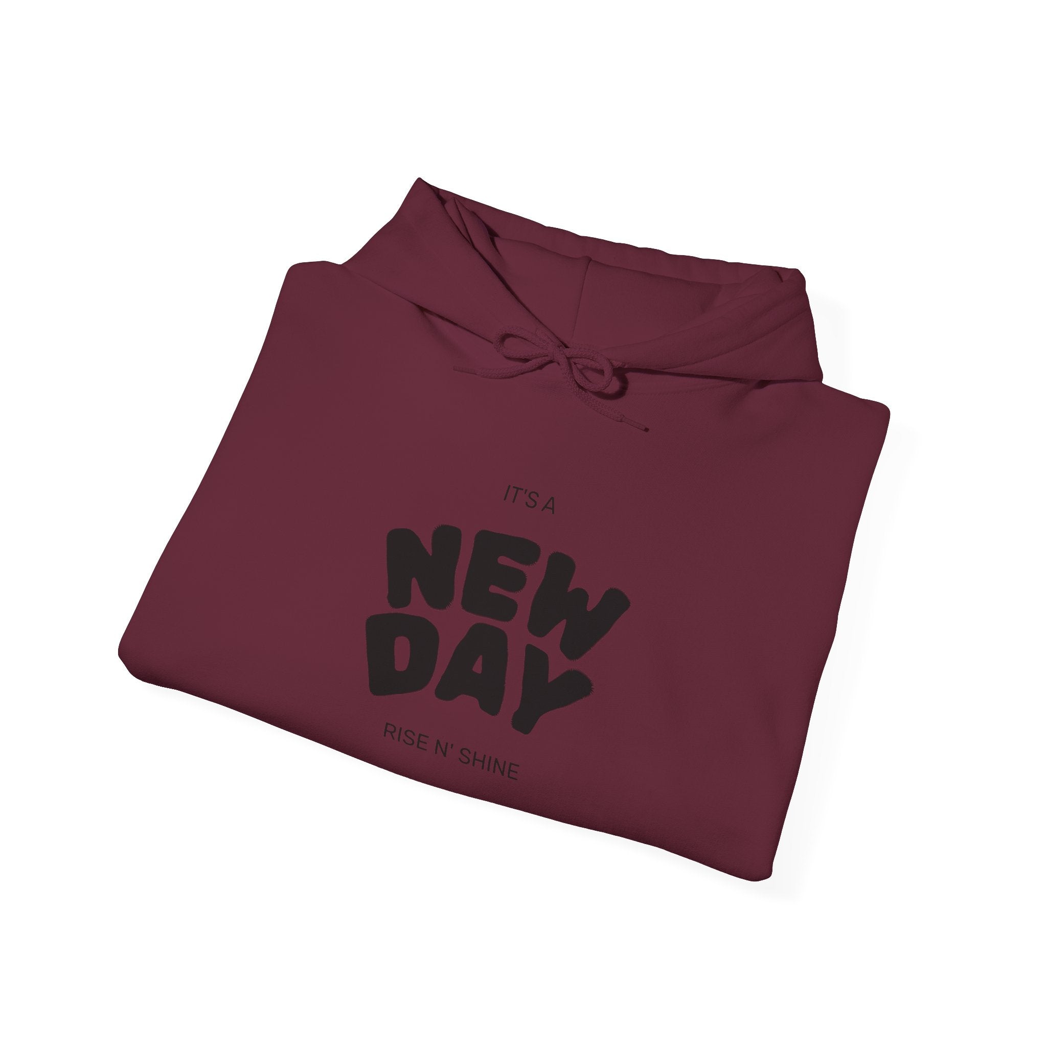 The New Day Hoodie — Positive Graphic Pullover with "The New Day" Text