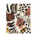 Plush Blanket - Neutral Abstract Animal Print Velveteen Throw