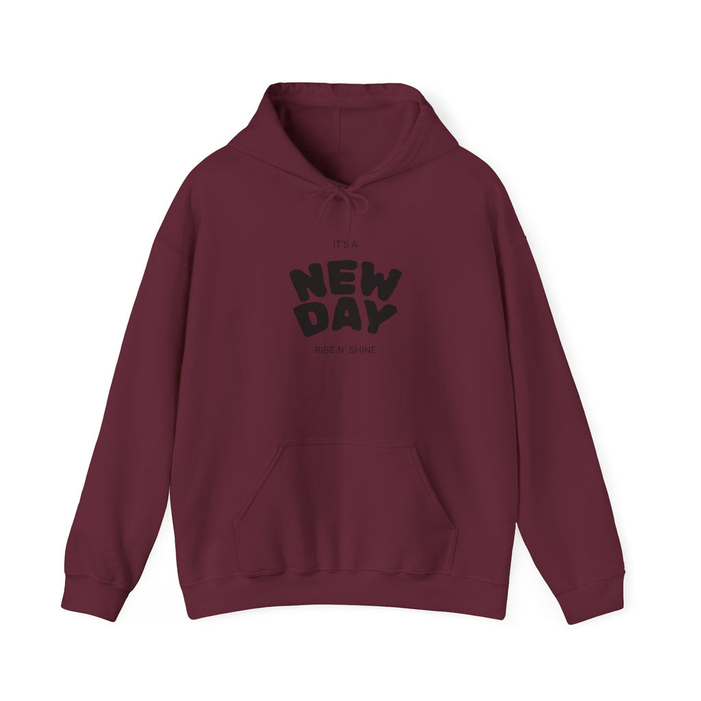 The New Day Hoodie — Positive Graphic Pullover with "The New Day" Text