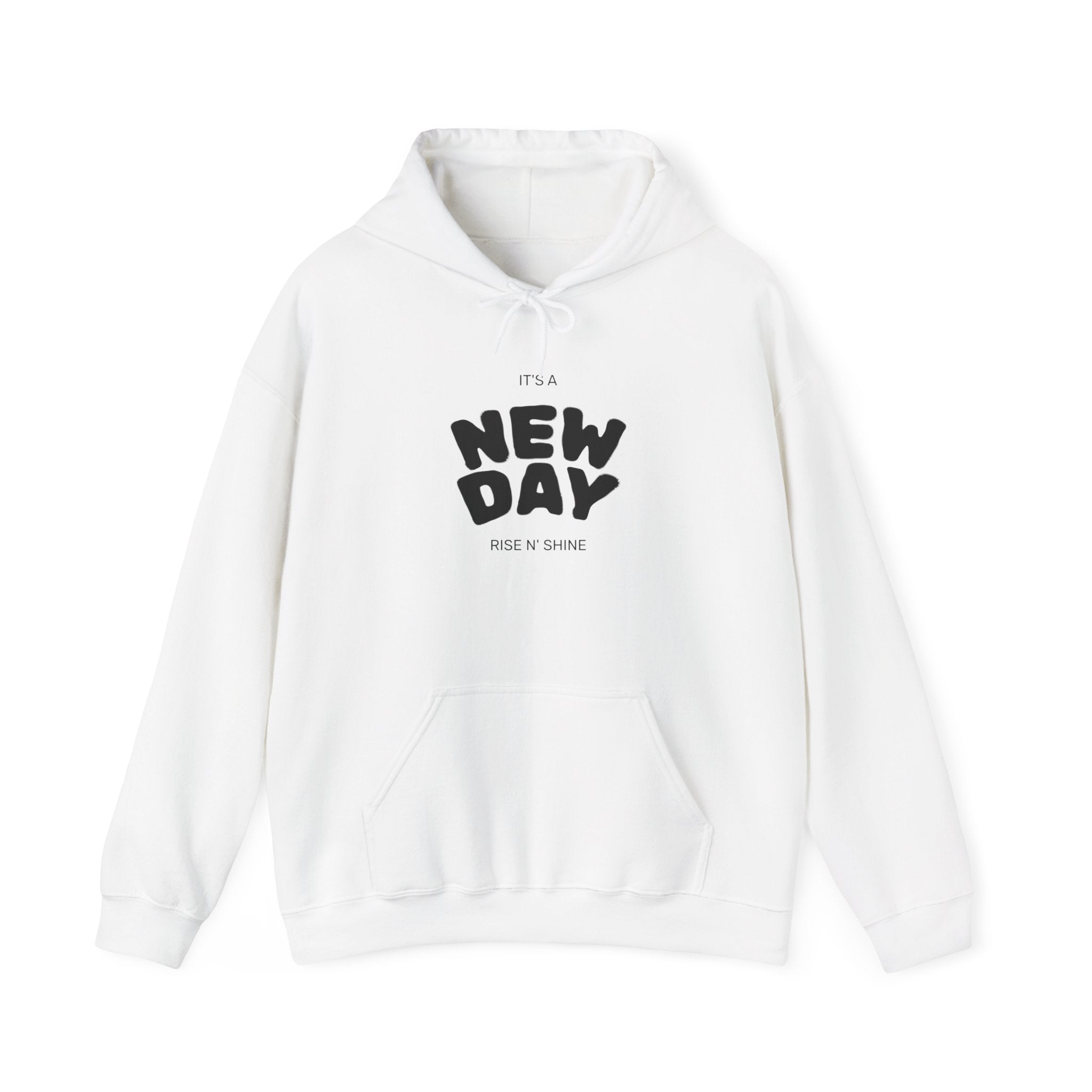 The New Day Hoodie — Positive Graphic Pullover with "The New Day" Text
